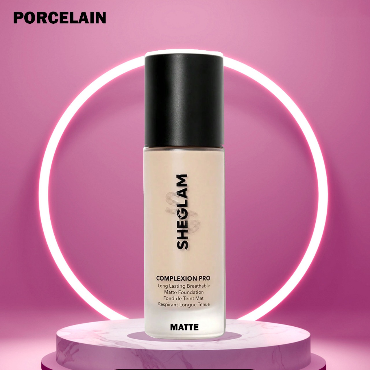 Sheglam Complexion Pro Long Lasting Breathable Matte Foundation-porcelain